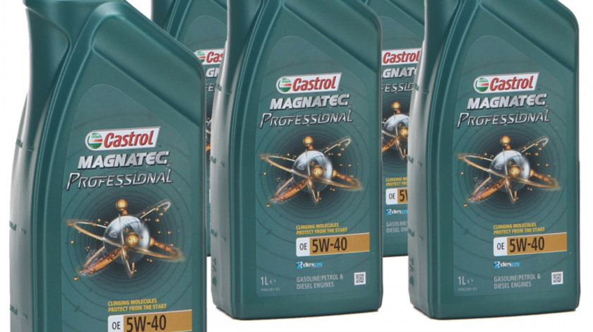 Set 5 Buc Ulei motor Castrol Magnatec Professional Oe 5W-40 1L