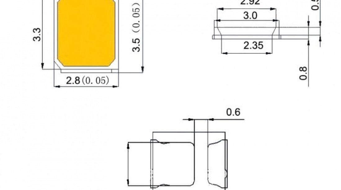 Set 50 Buc Led SMD 2835 Lumina Rosie 030718-2