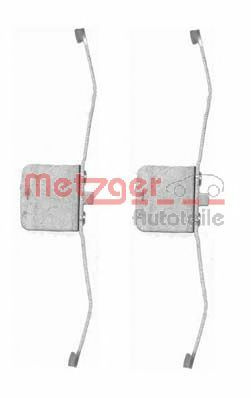 Set accesorii, placute frana AUDI A3 (8P1) (2003 - 2012) METZGER 109-1639 piesa NOUA