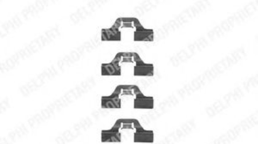 Set accesorii, placute frana AUDI A6 (4B2, C5) (1997 - 2005) DELPHI LX0307 piesa NOUA