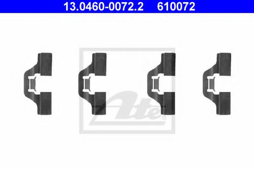 Set accesorii, placute frana AUDI A8 (4D2, 4D8) (1994 - 2002) ATE 13.0460-0072.2 piesa NOUA