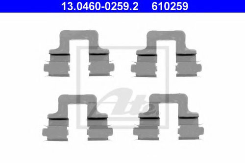 Set accesorii, placute frana AUDI TT Roadster (8J9) (2007 - 2014) ATE 13.0460-0259.2 piesa NOUA