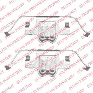 Set accesorii, placute frana BMW Seria 5 (E60) (2003 - 2010) DELPHI LX0406 piesa NOUA