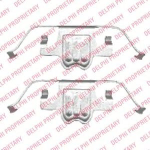 Set accesorii, placute frana BMW Seria 6 (E63) (2004 - 2010) DELPHI LX0406 piesa NOUA