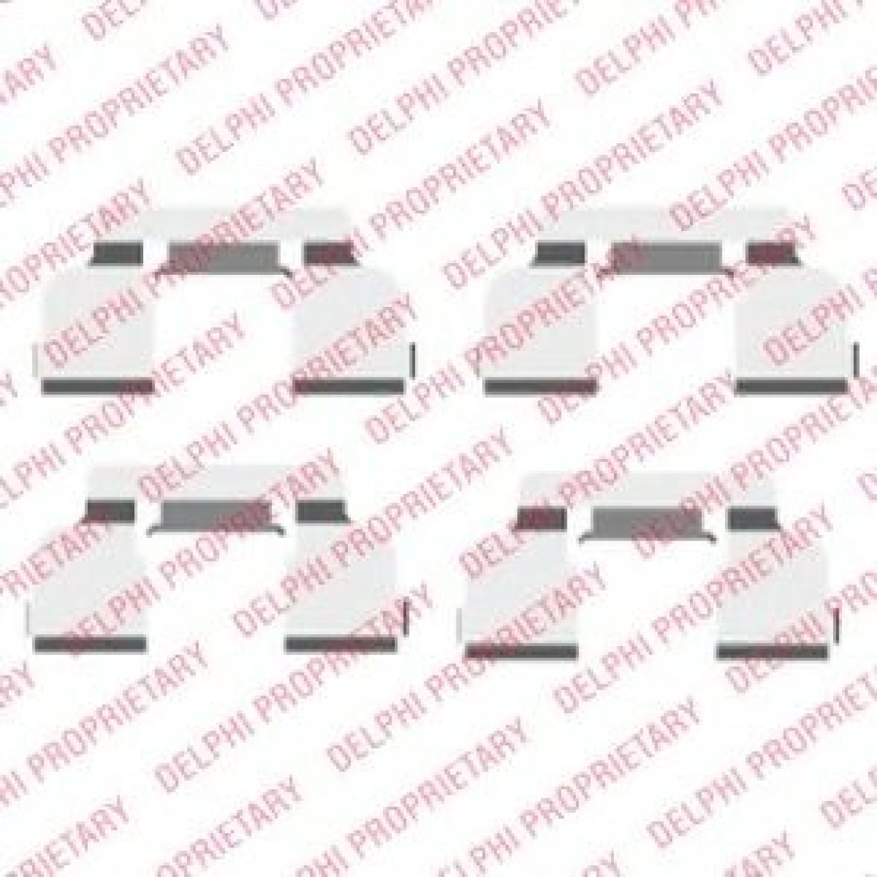 Set accesorii, placute frana DACIA LOGAN MCV (KS) (2007 - 2016) DELPHI LX0410 piesa NOUA