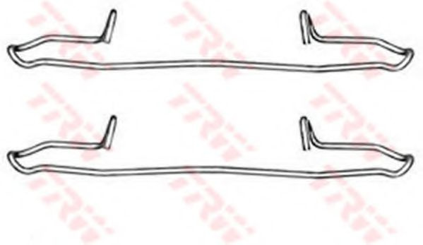 Set accesorii, placute frana FIAT PUNTO Van (188AX) (2000 - 2009) TRW PFK349 piesa NOUA