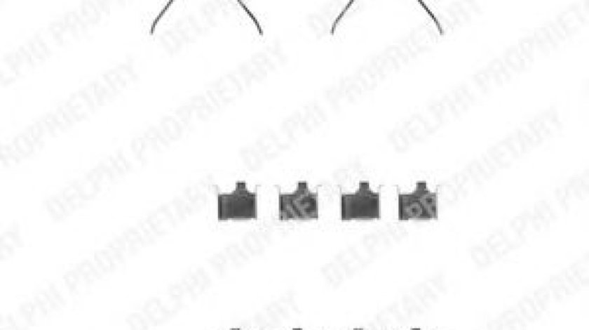 Set accesorii, placute frana MAZDA 6 Combi (GH) (2008 - 2016) DELPHI LX0229 piesa NOUA