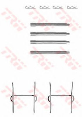 Set accesorii, placute frana PEUGEOT 406 (8B) (1995 - 2005) TRW PFK357 piesa NOUA