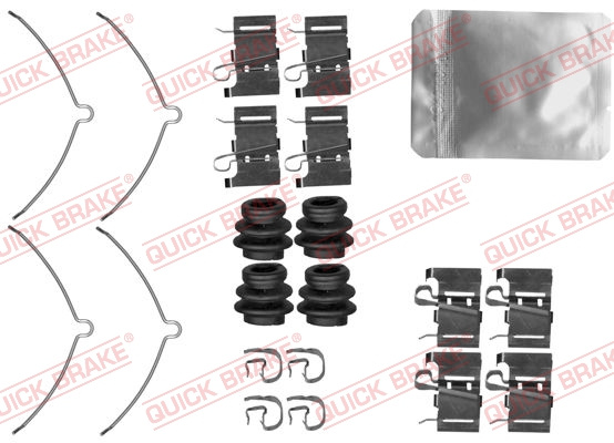 Set accesorii, placute frana punte fata (1090001 QBK) JEEP,LEXUS,TOYOTA