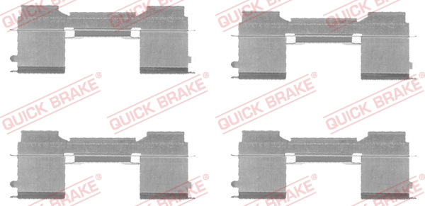 Set accesorii, placute frana punte fata (1091729 QBK) Citroen,FIAT,FORD,IVECO,PEUGEOT