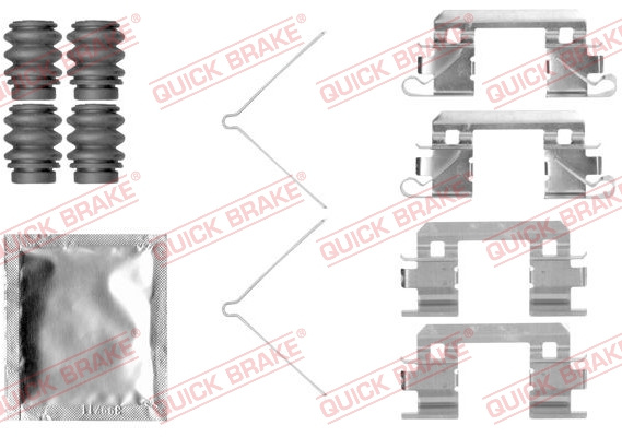 Set accesorii, placute frana punte fata (1091811 QBK) HONDA