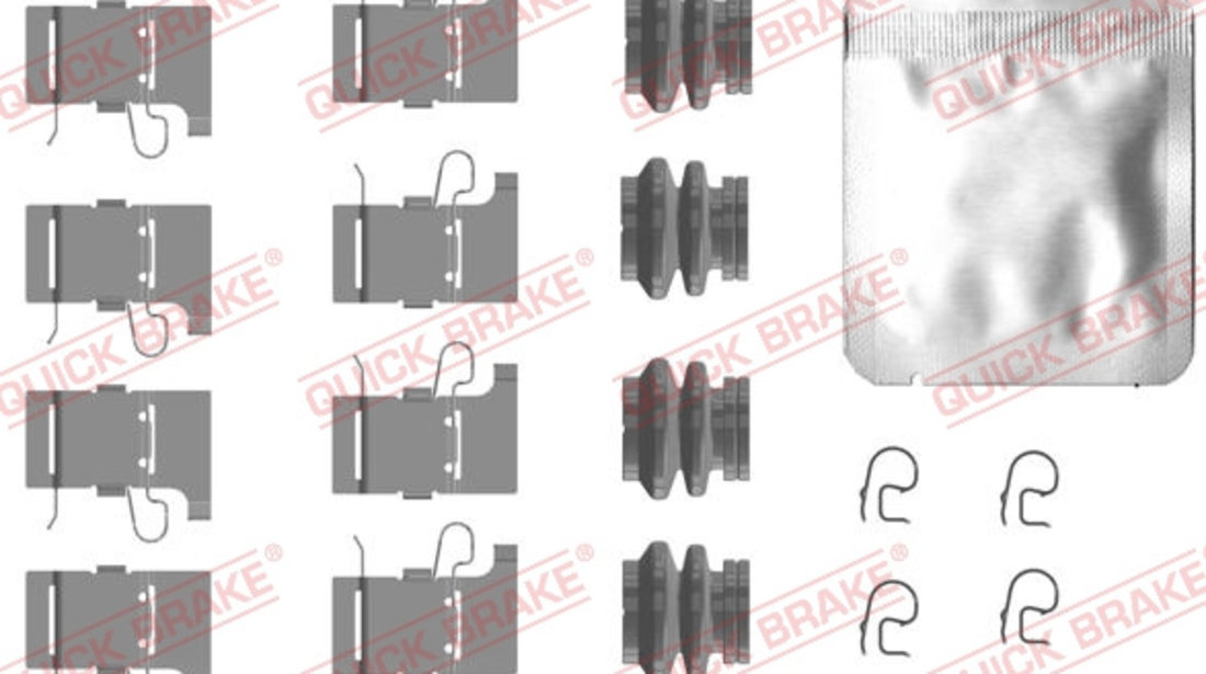 Set accesorii, placute frana puntea spate (1090084 QBK) TOYOTA,VW