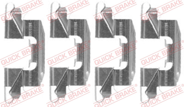 Set accesorii, placute frana puntea spate (1091720 QBK) MAZDA,NISSAN