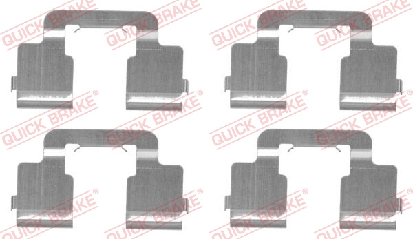 Set accesorii, placute frana puntea spate (1091733 QBK) Citroen,FIAT,PEUGEOT,TOYOTA