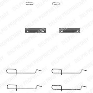 Set accesorii, placute frana RENAULT CLIO I (B/C57, 5/357) (1990 - 1998) DELPHI LX0142 piesa NOUA