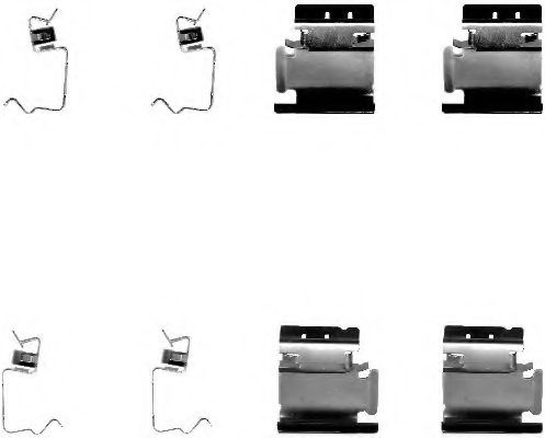 Set accesorii, placute frana RENAULT KANGOO Express (FC0/1) (1997 - 2007) TEXTAR 82054200 piesa NOUA