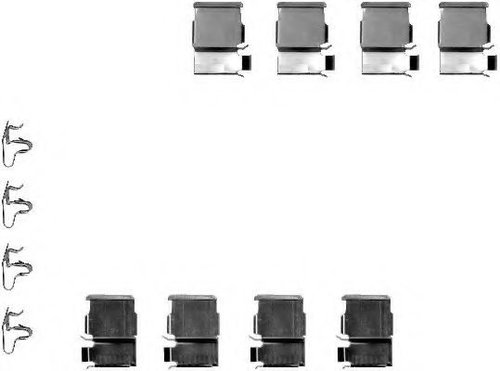 Set accesorii, placute frana TOYOTA LAND CRUISER (LJ12, KZJ12, TRJ12, KDJ12, GRJ12) (2002 - 2009) TE...