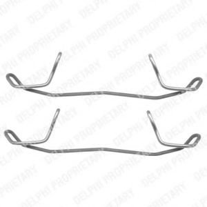 Set accesorii, placute frana VW NEW BEETLE (9C1, 1C1) (1998 - 2010) DELPHI LX0210 piesa NOUA