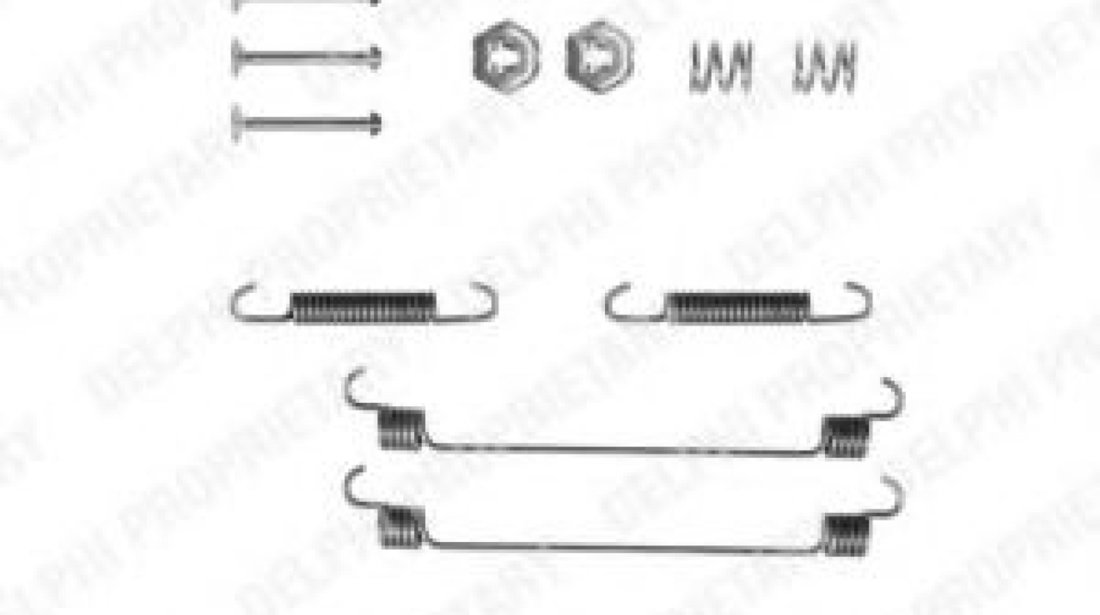 Set accesorii, sabot de frana ALFA ROMEO 146 (930) (1994 - 2001) DELPHI LY1112 piesa NOUA