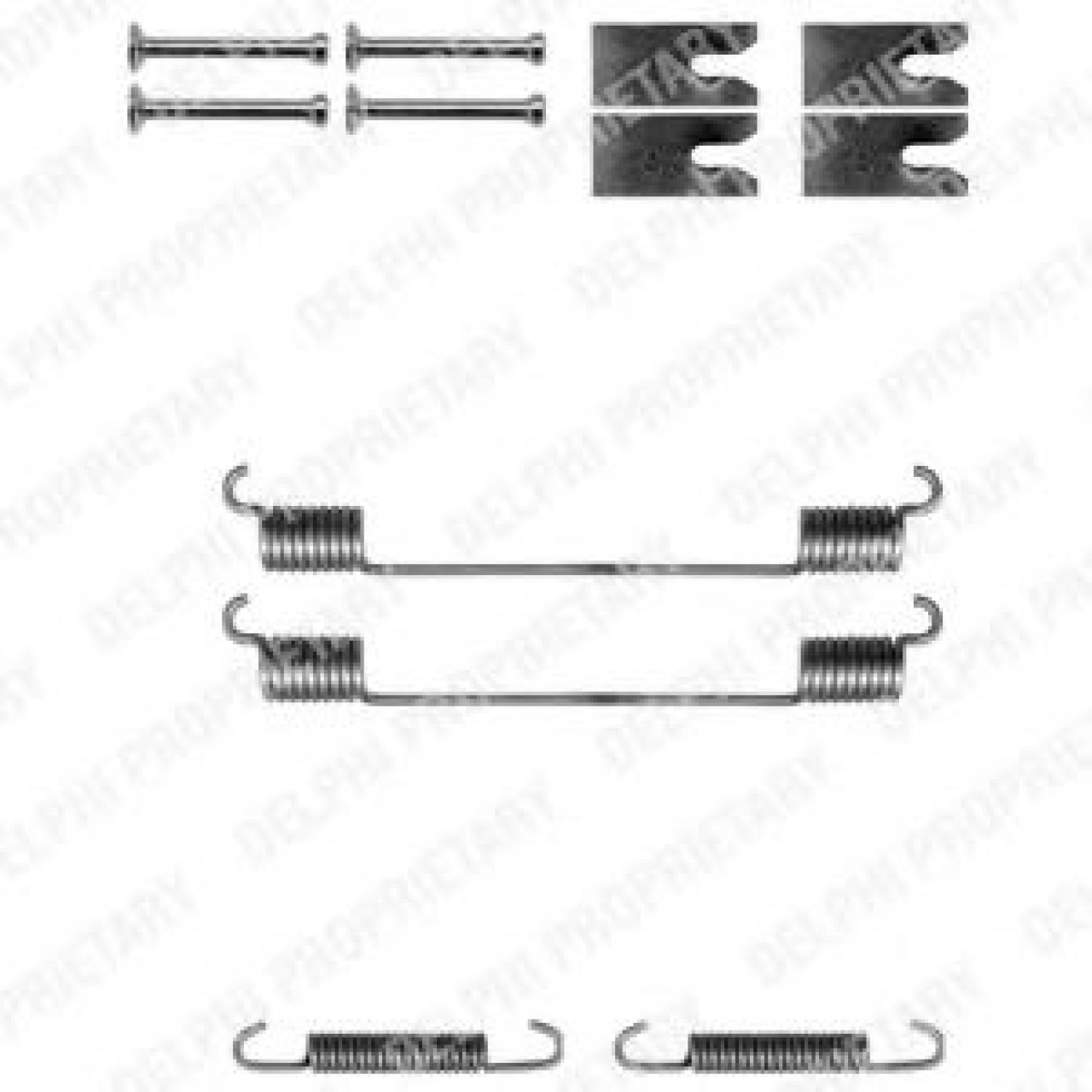 Set accesorii, sabot de frana CITROEN NEMO caroserie (AA) (2008 - 2016) DELPHI LY1310 piesa NOUA