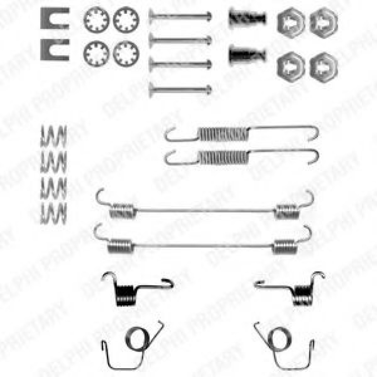 Set accesorii, sabot de frana CITROEN SAXO (S0, S1) (1996 - 2004) DELPHI LY1040 piesa NOUA