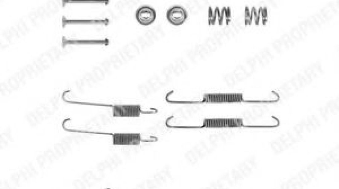 Set accesorii, sabot de frana CITROEN XSARA (N1) (1997 - 2005) DELPHI LY1129 piesa NOUA