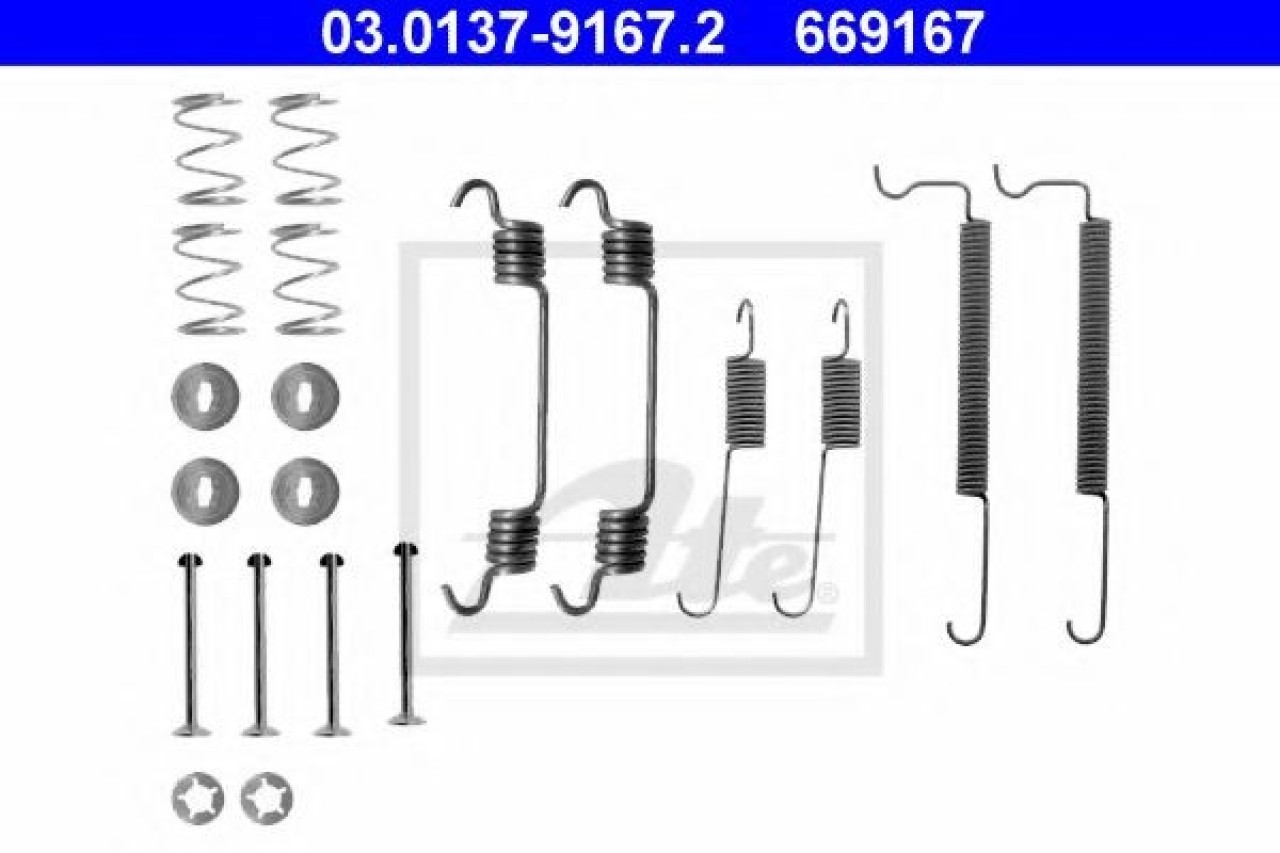 Set accesorii, sabot de frana DAEWOO LANOS limuzina (KLAT) (1997 - 2016) ATE 03.0137-9167.2 piesa NOUA