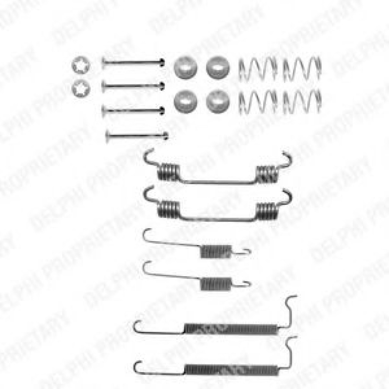 Set accesorii, sabot de frana DAEWOO NUBIRA Limuzina (KLAN) (2003 - 2016) DELPHI LY1134 piesa NOUA