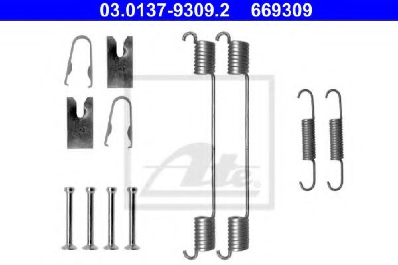 Set accesorii, sabot de frana FIAT 500L (199) (2012 - 2016) ATE 03.0137-9309.2 piesa NOUA