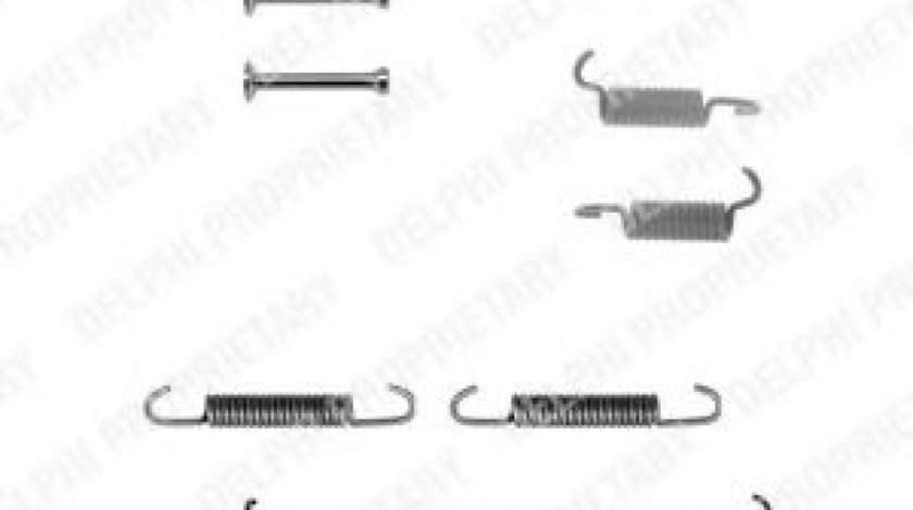 Set accesorii, sabot de frana FIAT PUNTO Van (176L) (1996 - 2000) DELPHI LY1214 piesa NOUA