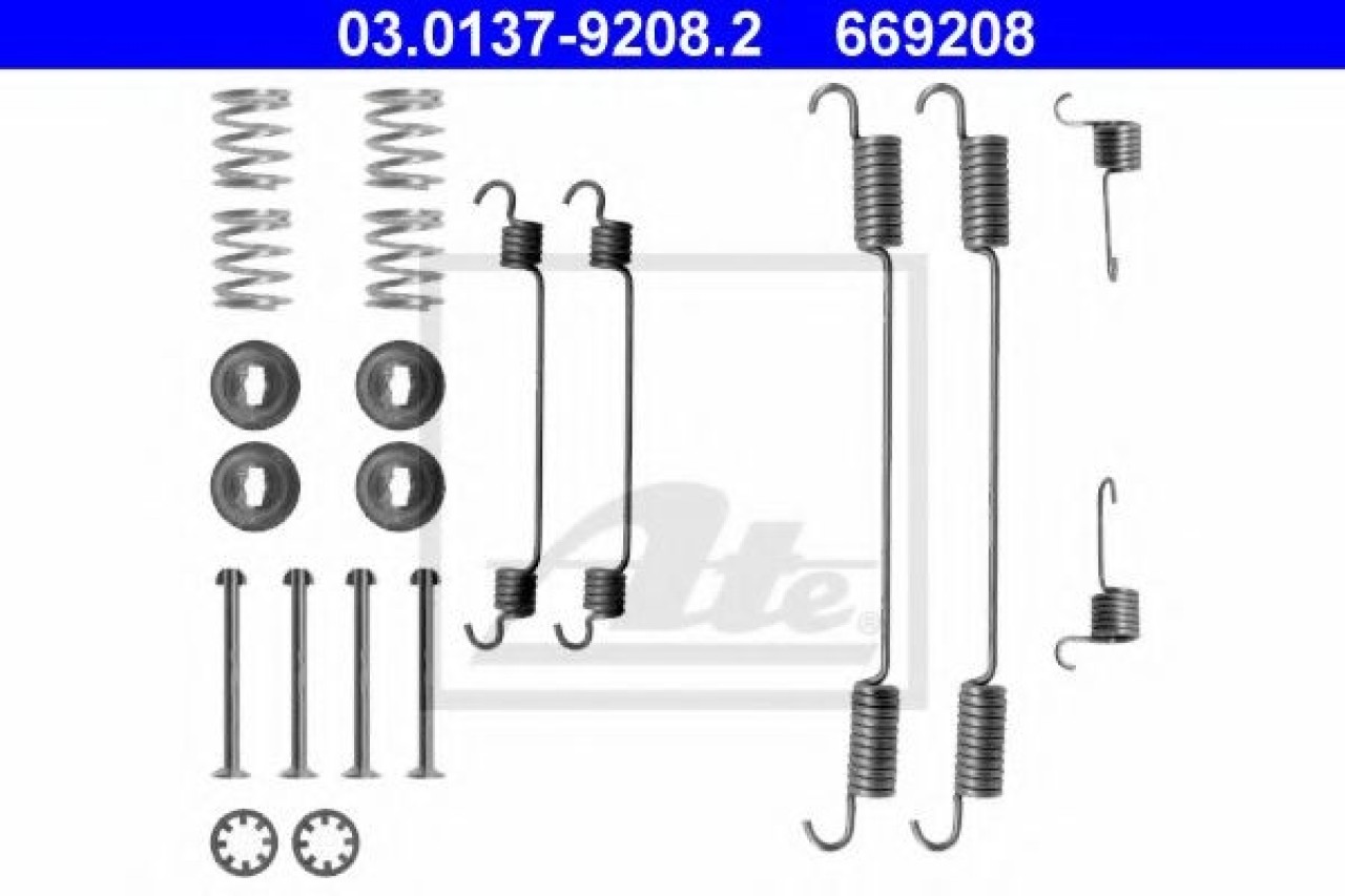 Set accesorii, sabot de frana FIAT SCUDO combinato (220P) (1996 - 2006) ATE 03.0137-9208.2 piesa NOUA