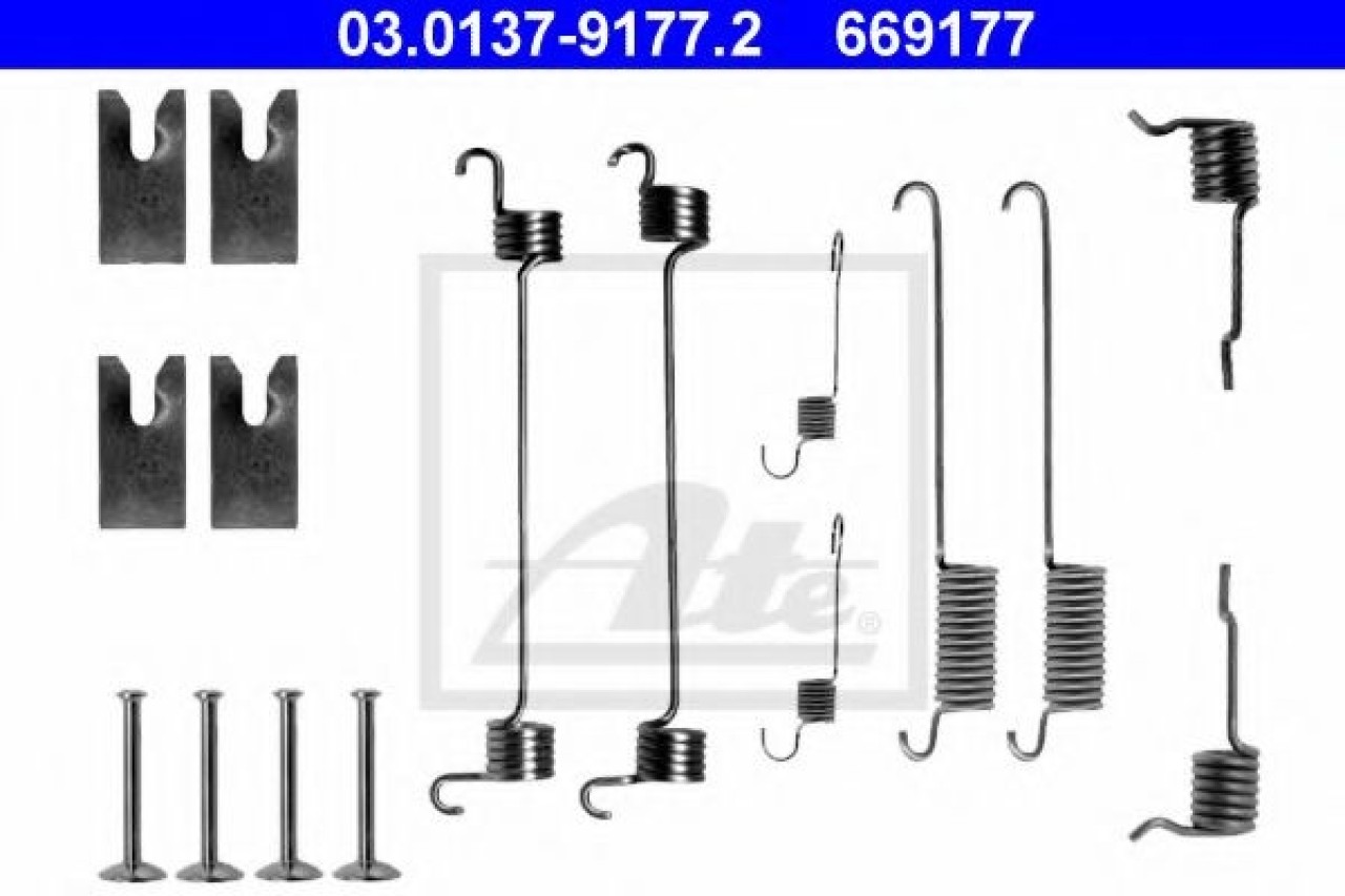 Set accesorii, sabot de frana FORD COURIER (JV) (1998 - 2016) ATE 03.0137-9177.2 piesa NOUA