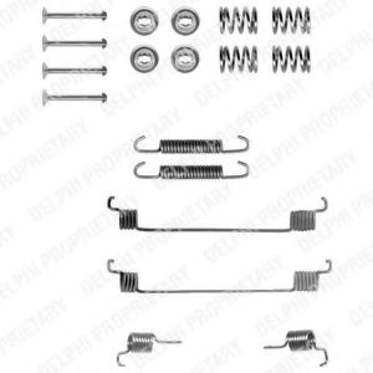 Set accesorii, sabot de frana FORD KA (RU8) (2008 - 2016) DELPHI LY1061 piesa NOUA