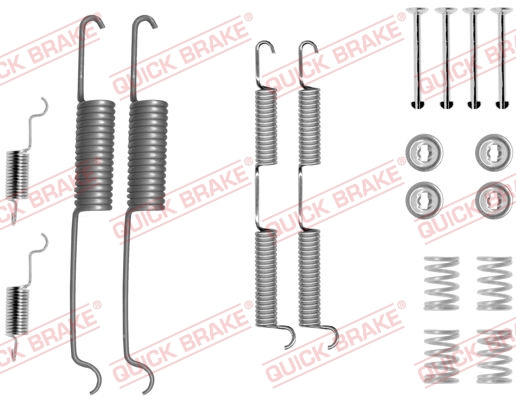 Set accesorii, sabot de frana puntea spate (1050727 QBK) MERCEDES-BENZ