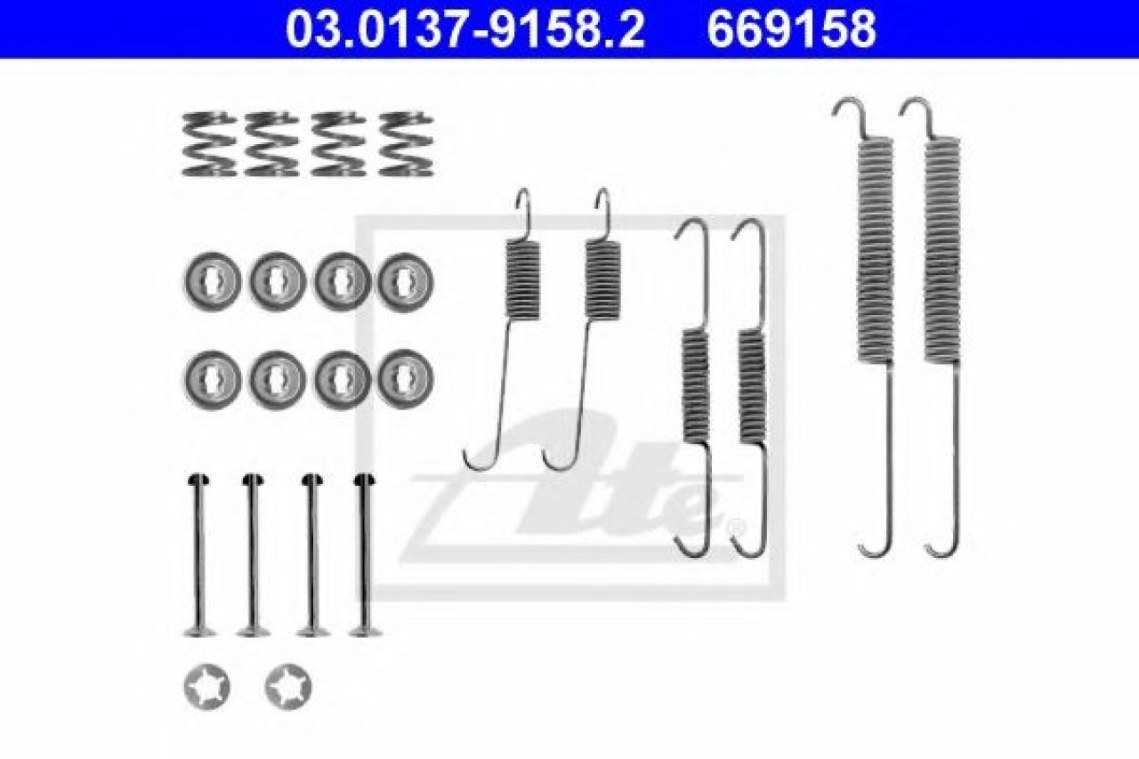 Set accesorii, sabot de frana RENAULT TWINGO I (C06) (1993 - 2012) ATE 03.0137-9158.2 piesa NOUA