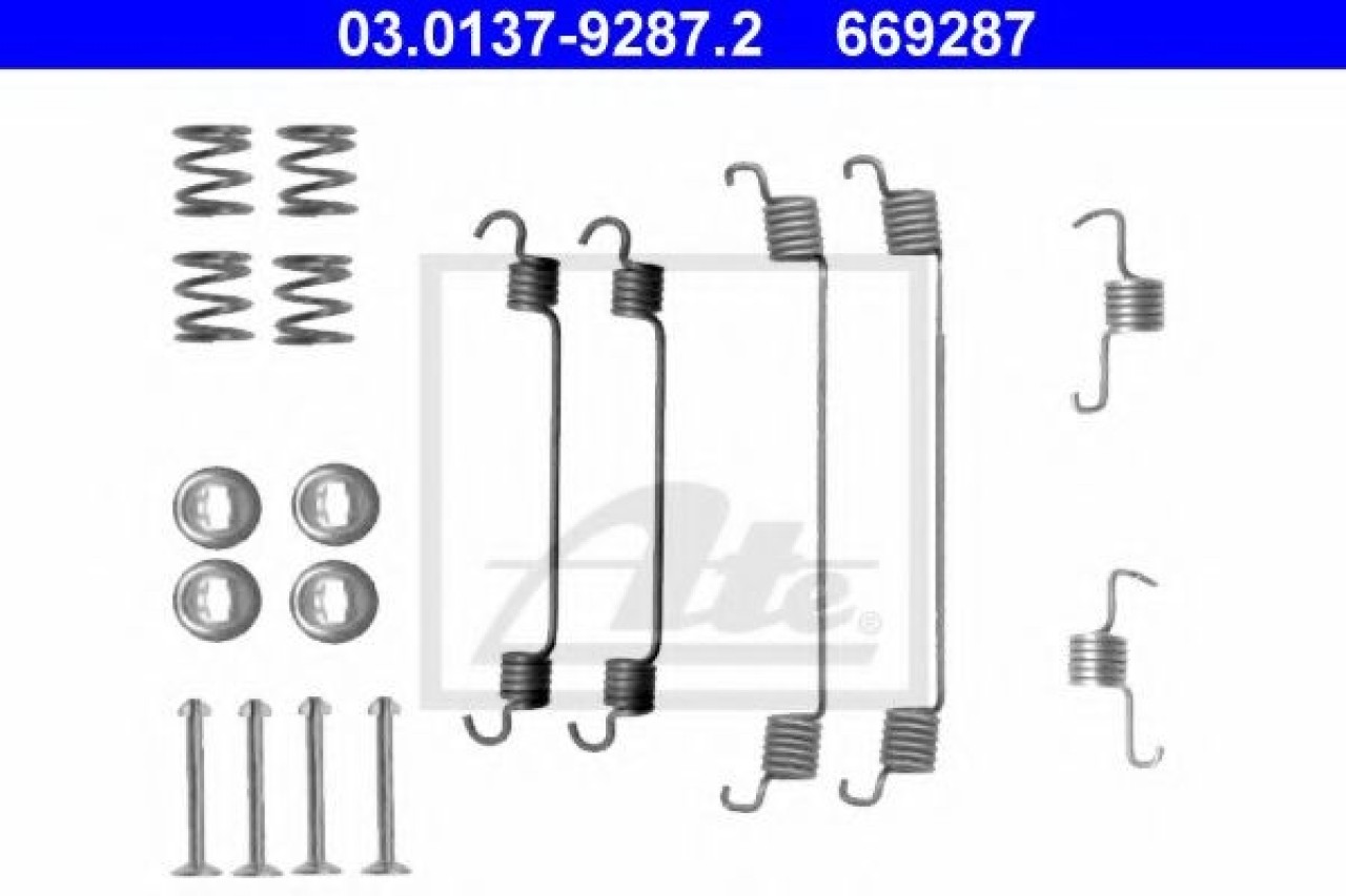 Set accesorii, sabot de frana TOYOTA AYGO (PAB4_, KGB4_) (2014 - 2016) ATE 03.0137-9287.2 piesa NOUA