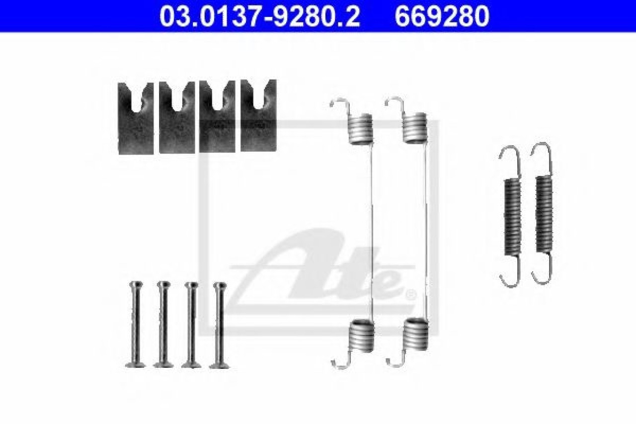 Set accesorii, sabot de frana TOYOTA YARIS (P13) (2010 - 2016) ATE 03.0137-9280.2 piesa NOUA