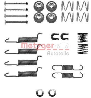 Set Accesorii, Saboti Frana Parcare Metzger 105-0016