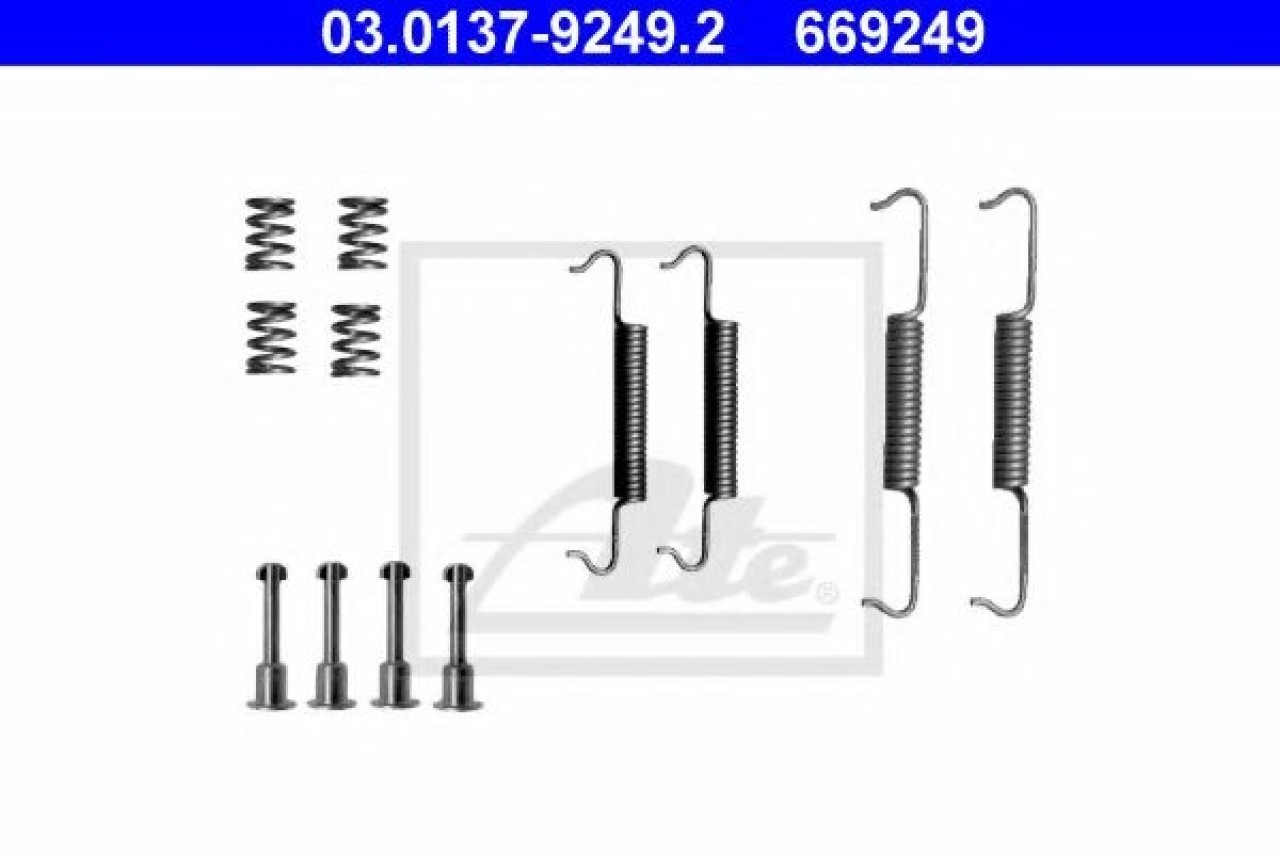 Set accesorii, saboti frana parcare PEUGEOT 406 (8B) (1995 - 2005) ATE 03.0137-9249.2 piesa NOUA