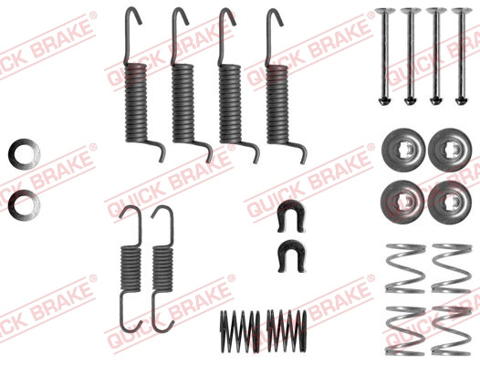 Set accesorii, saboti frana parcare puntea spate (1050016 QBK) OPEL,VAUXHALL