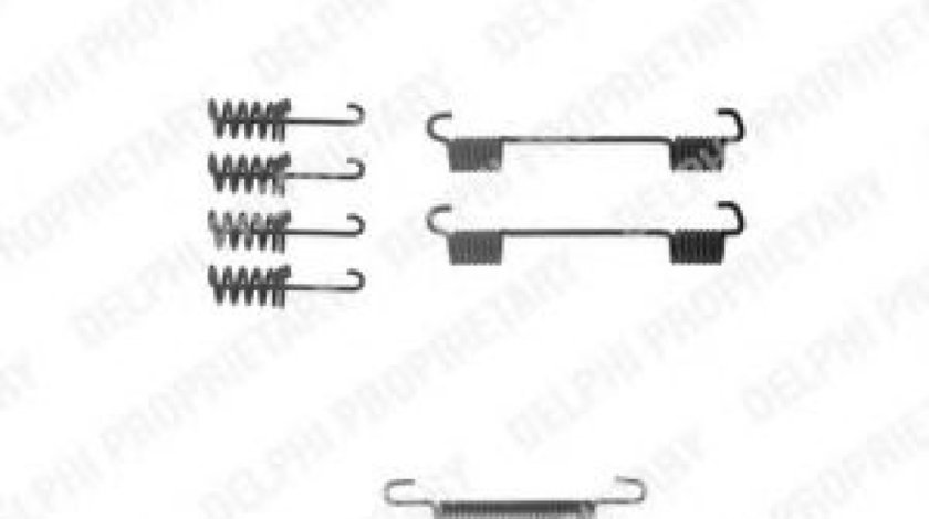 Set accesorii, saboti frana parcare VW LT II caroserie (2DA, 2DD, 2DH) (1996 - 2006) DELPHI LY1259 piesa NOUA