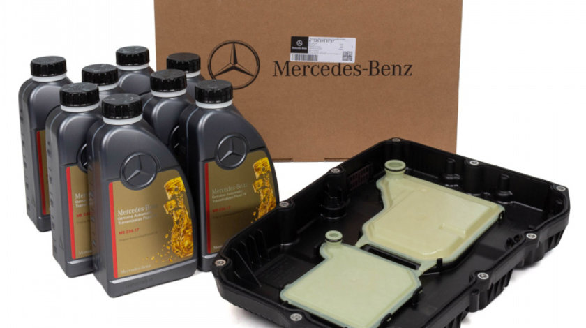 Set Baie Ulei + Filtru Ulei Cutie Viteze Automata Oe Mercedes-Benz A7252703707 Set 8 Buc Ulei Transmisie Automata Oe Mercedes-Benz 236.17 1L A002989060312