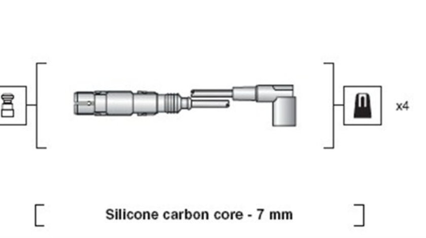 Set cablaj aprindere (941318111163 MAGNETI MARELLI) AUDI,SEAT,SKODA,VW