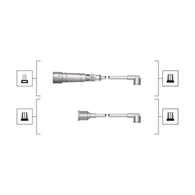 Set cablaj aprindere (941319170089 MAGNETI MARELLI) AUDI,SEAT,VW