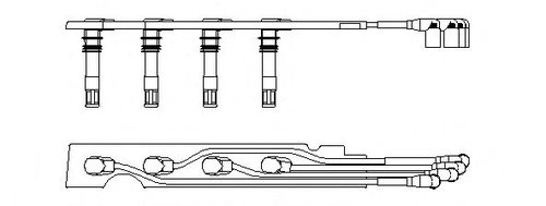 Set cablaj aprindere AUDI A2 (8Z0) (2000 - 2005) BREMI 968G100 piesa NOUA