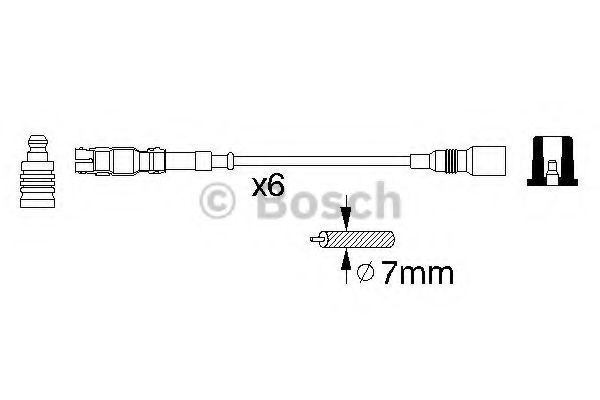 Set cablaj aprindere AUDI A4 (8D2, B5) (1994 - 2001) BOSCH 0 986 356 302 piesa NOUA