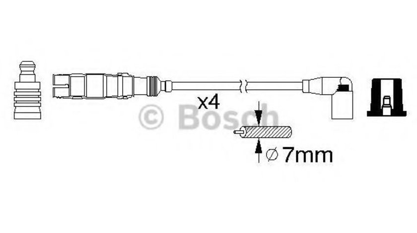 Set cablaj aprindere AUDI A4 Avant (8D5, B5) (1994 - 2001) BOSCH 0 986 356 359 piesa NOUA