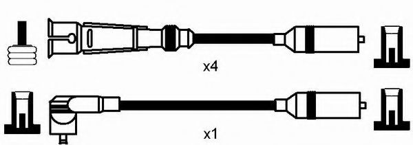 Set cablaj aprindere AUDI A6 (4A, C4) (1994 - 1997) NGK 0502 piesa NOUA