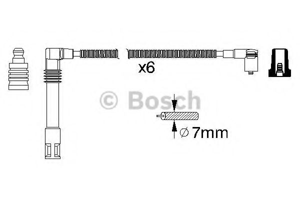 Set cablaj aprindere AUDI A6 (4A, C4) (1994 - 1997) BOSCH 0 986 356 321 piesa NOUA