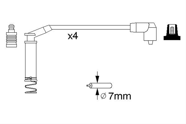 Set Cablaj Aprindere Bosch Opel 0 986 357 124